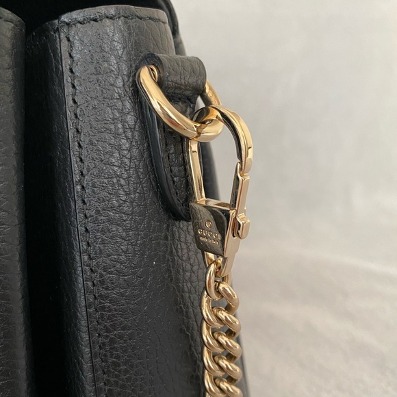 Gucci Dollar Interlocking G top handle leather Bag - black - Picture 4 of 10